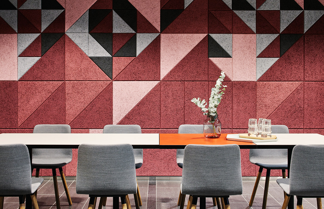 Acoustic design to reduce noise using BAUX Panels and Tiles in this Helsinki office